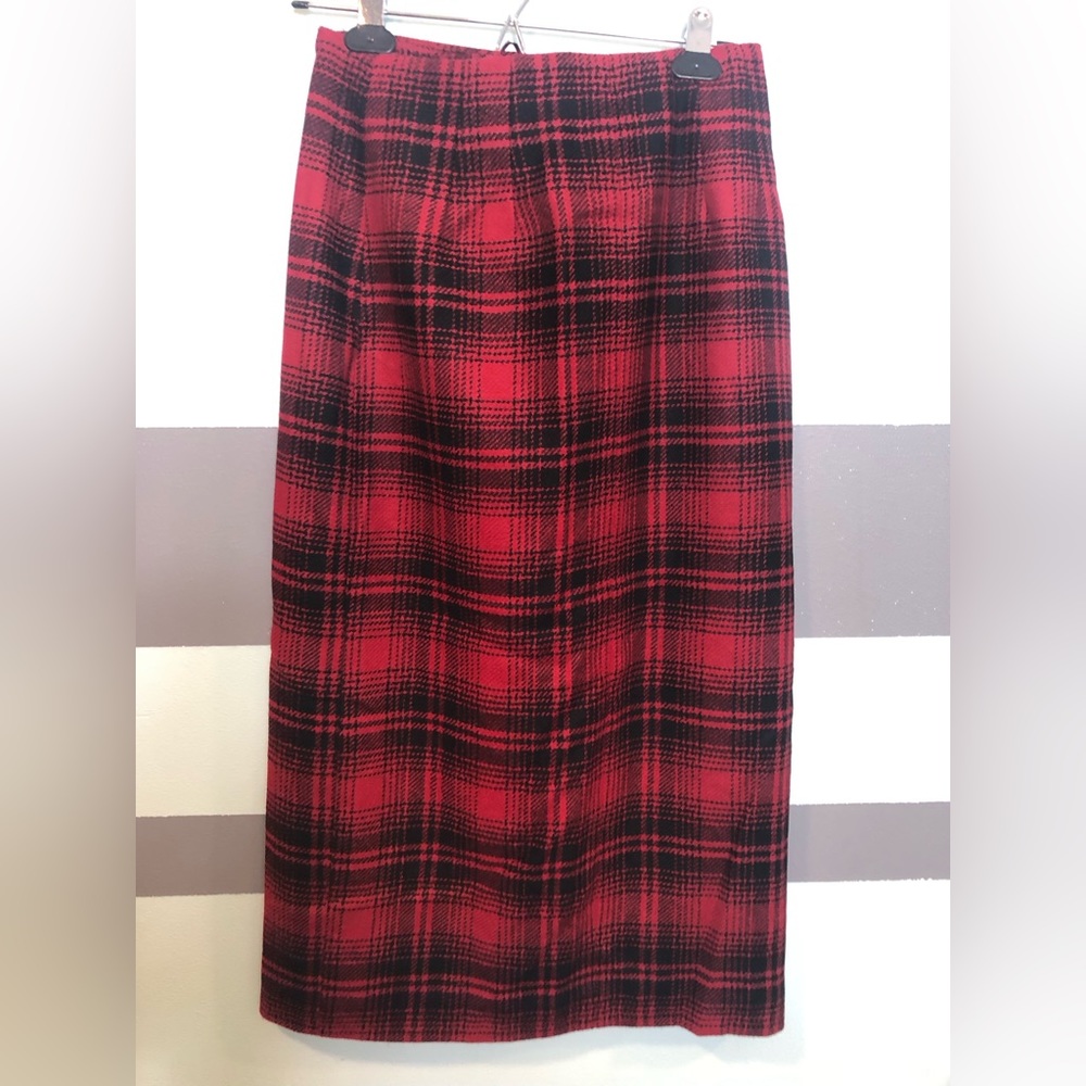Talbots Petites Plaid Tartan 100% Wool Skirt